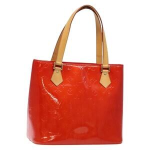 LOUIS VUITTON Monogram Vernis Houston Hand Bag Red M91092